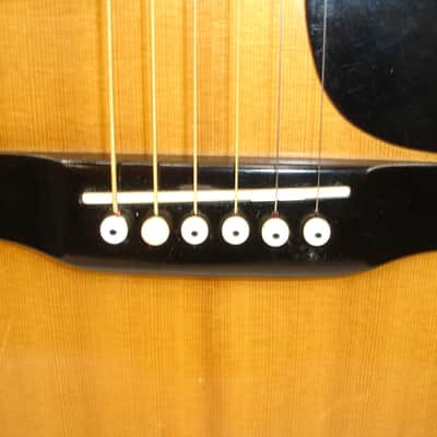 Vintage 70's Aria D-50 Dreadnought Acoustic Guitar, Natural w/ Case image 4