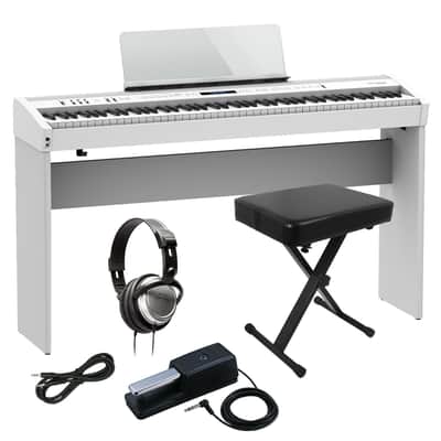 Roland FP-60X Digital Piano - White HOME ESSENTIALS BUNDLE