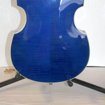 Hofner Contemporary Series Violin Bass Blue With Hard Shell Case image 11