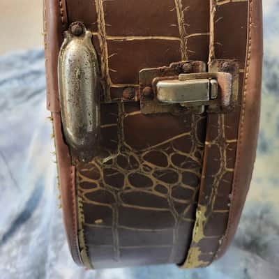 Vintage RARE 1955 Gibson ES 335 ES 175 Soft Shell Electric Guitar Case Alligator Print image 6