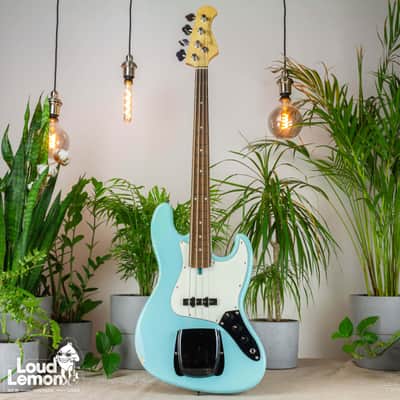 Bacchus BJB-1R Universe Series Jazz Bass 2000s Sonic Blue Relic image 2