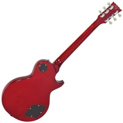 Vintage Reissued Series, Set Neck, LV100CS 'Flame Top', HH, Flm Cherryburst image 2
