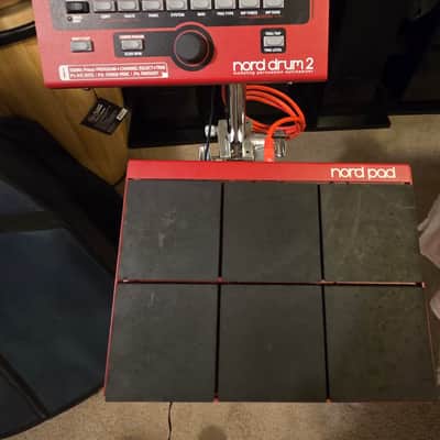 Nord Drum 2 6-Channel Modeling Percussion Synthesizer with Pad Controller 2014 - 2016 - Red with Black Pads image 2
