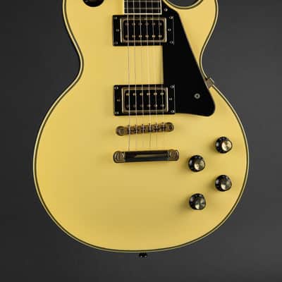 2012 Epiphone Les Paul Custom Blackback Antique Ivory image 1
