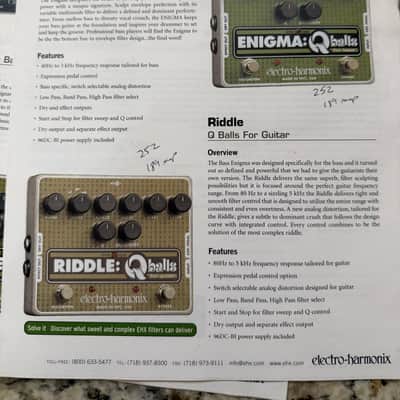 Electro-Harmonix Pedal Brochure 2011 Freeze Neo Clone germanium big muff pog2 memory boy toy ring thing enigma image 4
