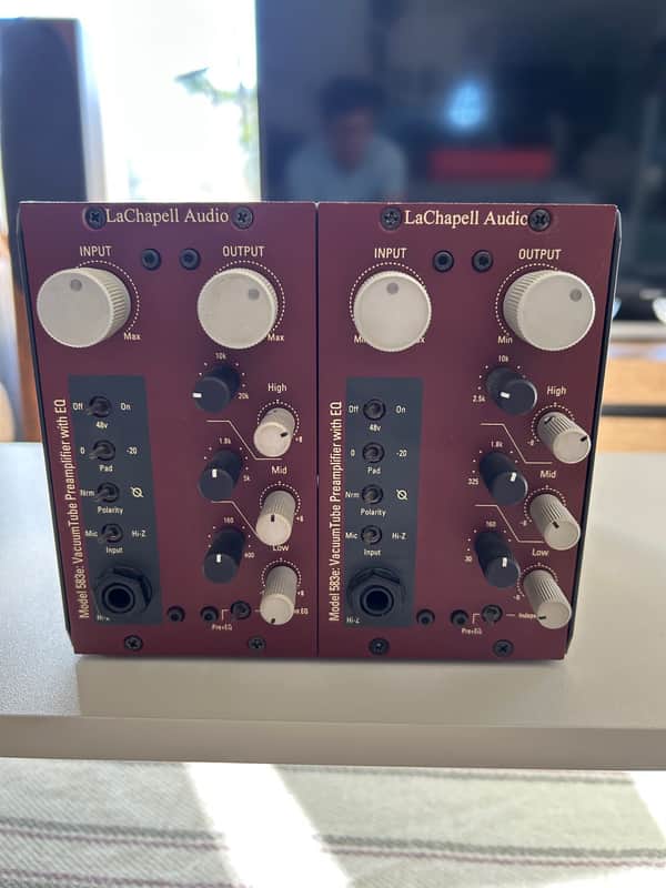 LaChapell Audio 583e 500 Series Vacuum Tube Preamplifier with EQ 2010s - Red image 1