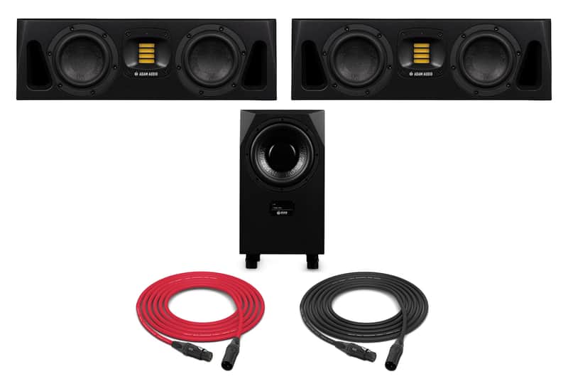 Adam Professional Audio A44H Dual 4" Active 2-Way Nearfield Studio Monitor Kit w/ Subwoofer (Pair) image 1