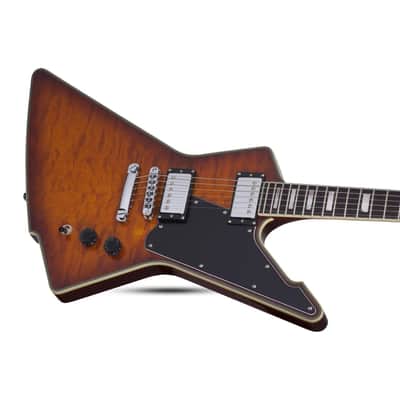 Schecter E-1 Custom Special Edition Guitar - Vintage Sunburst image 6