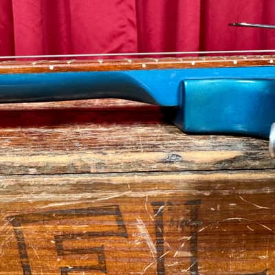1965 Teisco Del Rey ET-201 Electric Guitar Blue image 8