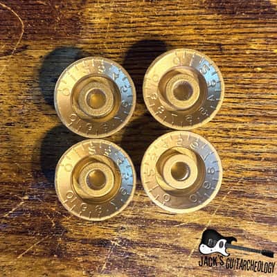 Gibson Custom Shop Reflector Knobs- SET of 3 w/ Light Relic (2020s - Gold) image 4