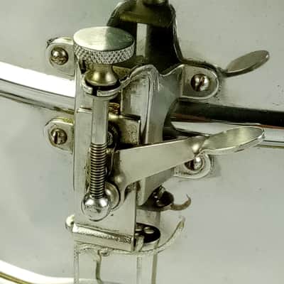 Leedy Reliance 6.5x14" Snare Drum 8-Tube-Lug NOB Nickel Presto Throw-Off Vintage image 3