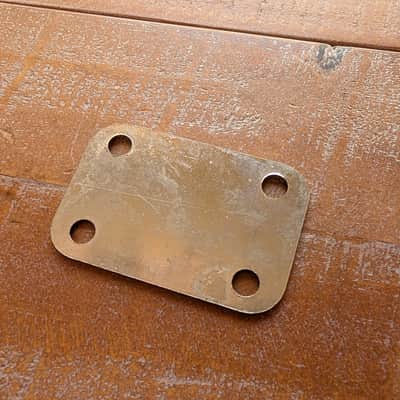 Teisco Neck Plate 4 Bolt Made In Japan 1960s Chrome image 5