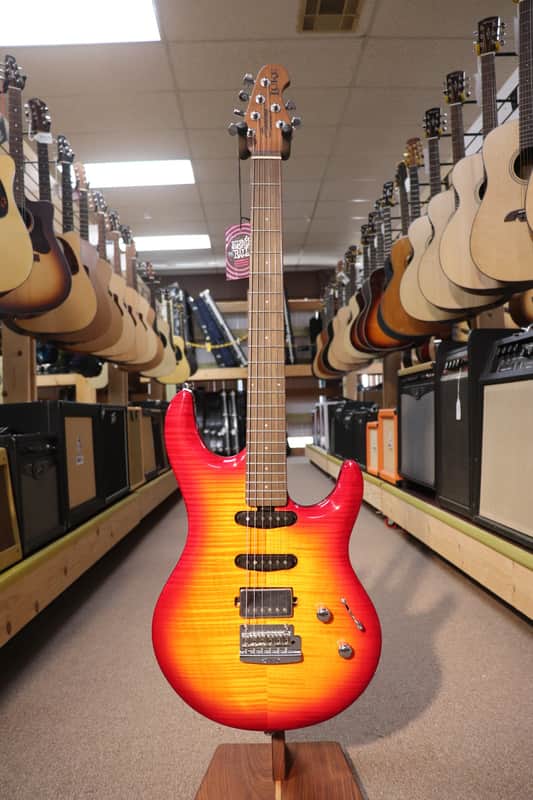 STERLING MUSIC MAN LUKE HSS HERITAGE CHERRY BURST ST-LK100HSS-HCB-R2-C ELECTRIC GUITAR image 1