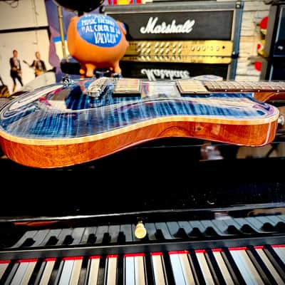 Nik Huber DOLPHIN CUSTOM LEFTY Super Flame Top Curly Mahogany  BRAZILIAN ROSEWOOD ( 2010) image 9
