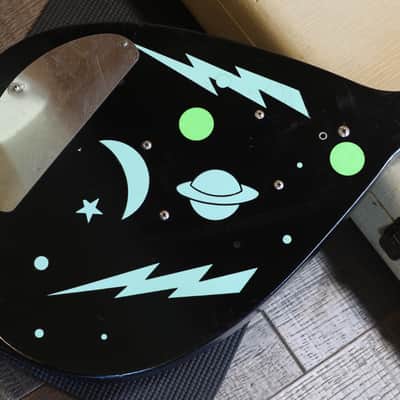 Danelectro Teardrop Bellzouki 7010 2 Pickup Electric Guitar Black Space + HSC image 12