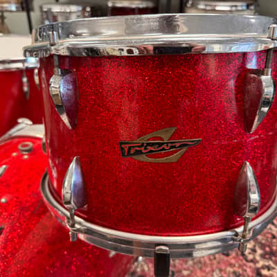 Trixon Luxus 1960s Teardrop 13"/16"/20" Drum Set - Red Sparkle (VIDEO) image 2