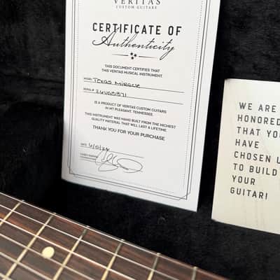Veritas Custom Shop Texas Miracle 2026 - Vintage Sunburst image 3