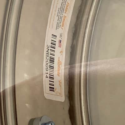 Ludwig LM402KT Hammered Supraphonic 6.5x14" 10-Lug Aluminum Snare Drum with Tube Lugs 1999 - Present - Chrome-Plated image 7
