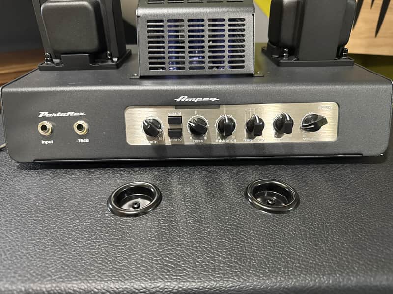Ampeg PF-50T Portaflex 50-Watt Tube Bass Amp Head 2015 - Present - Black image 1