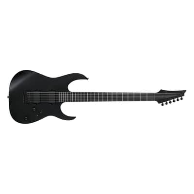 Ibanez RGRTBB21 Iron Label Baritone Black Flat Electric Guitar Brand New image 1