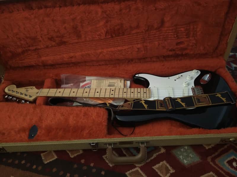 Fender Eric Clapton Stratocaster Blackie 1989 Black/White Fender Lace Gold Sensors imagen 1