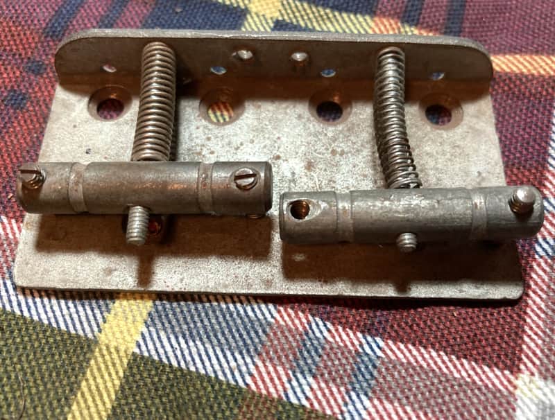 Vintage Japan Telecaster Bass Bridge, Missing 1 Saddle Screw ~ Ibanez, Teisco image 1