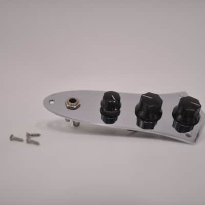 1973 Vintage Fender Jazz Bass Control Plate Pots Cap Knobs JBass Guitar 1970's Wiring Harness image 2