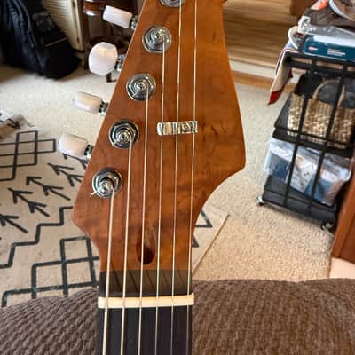 Custom ST Strat\Tele Hybrid Marupa ( Brazilian Maple ) body and roasted maple neck image 4