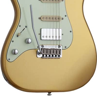 Schecter Nick Johnston Traditional HSS 10th Anniversary LH Atomic Saffron image 1