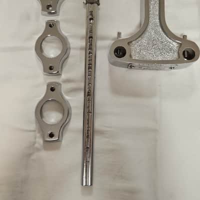 Vintage 1970s Slingerland Super Set-O-Matic Double Tom Holder Mount Complete image 12