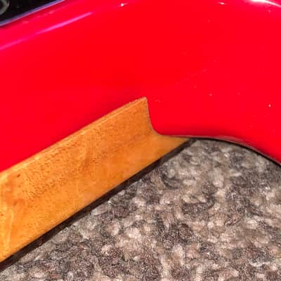 1989 Squier Bullet Series Standard Stratocaster Torino Red electric guitar image 6
