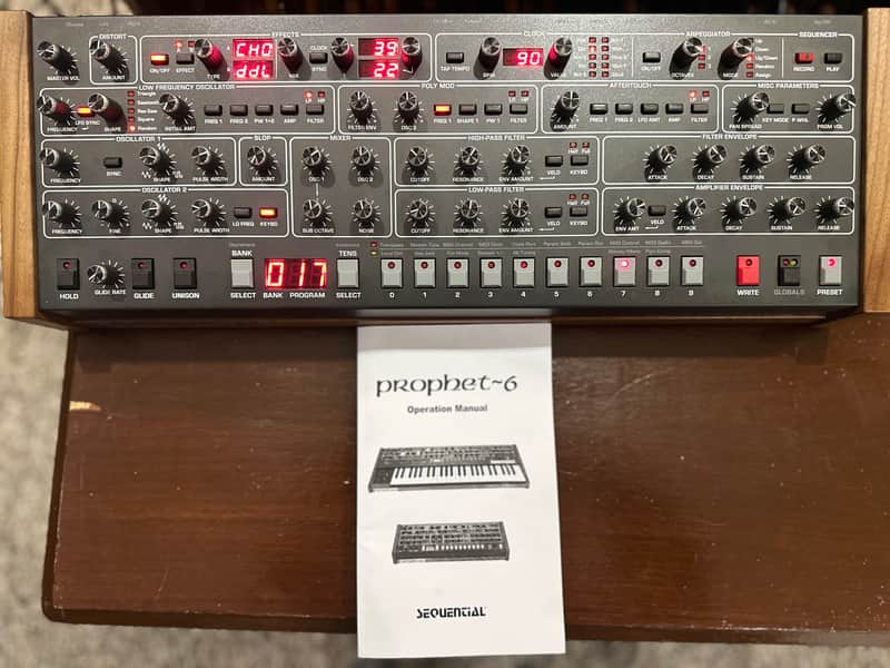 Sequential Prophet-6 Desktop 6-Voice Polyphonic Synthesizer 2018 - 2020 - Black with Wood Sides image 1