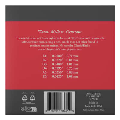 3 Pack ~ Augustine ARD Classic Red String Set image 2