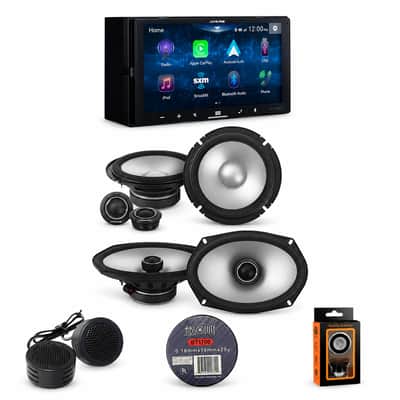 Alpine iLX-W670+S2-S65C+S2-S69+TW500+BT1700 Digital Multimedia Receiver & 1 Pair Type S 6.5" Component Speakers and 1 Pair Type S 6x9 Coax + Accessory Bundle image 1