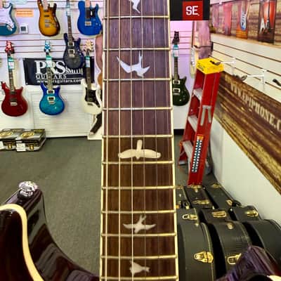 PRS SE Flat Back Hollowbody I Piezo, Orange Tiger Smokeburst with Gig Bag image 5