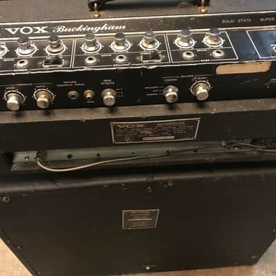 Vox V1123 Buckingham 3-Channel 35-Watt 2x12" Piggyback Guitar Amp 1967 - Black image 2