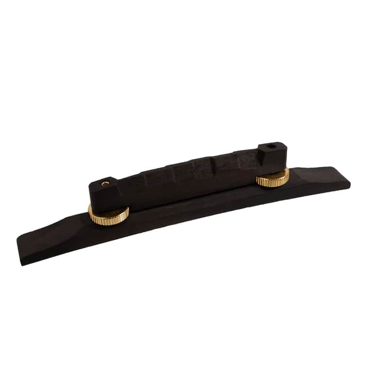 Allparts GB-0501-0E2 Ebony Gold Compensated Bridge and Base image 1