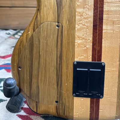 Chris Stambaugh Music Designs 5 String Bass - Koa top birdseye maple neck image 7