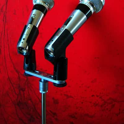 Vintage 1980's AKG twin mount microphone holder / adapter w accessories D1000E D190E Shure # 4 image 10
