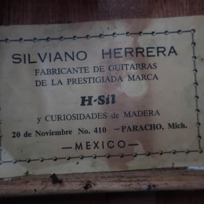 Project Vintage 1960s Silviano Herrera Classical Guitar H-Sil Mariachi Studio Project Crack On Lower Bout Rarely Listed For Sale Paracho Mexico Mexican Jesus Herrera image 17
