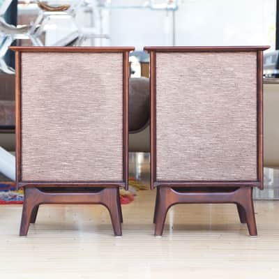 1960s Ace-Hi Furniture Vintage Danish Modern Mid Century Speaker Cabinets - 12" Speaker Cabs! image 2