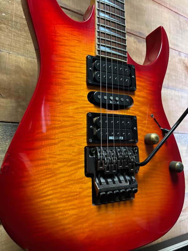 1990's Ibanez MIJ RG770FM Cherry Sunburst w/case image 1