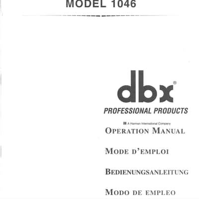 dbx 1046 Quad Compressor/Limiter | Reverb
