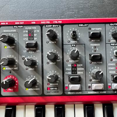 Nord Lead A1 49-Key 26-voice Polyphonic Synthesizer 2014 - 2022 - Red image 5