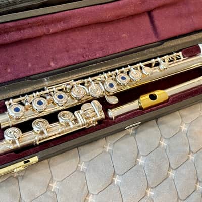 Yamaha Allegro Model YFL-372 Flute Silver Head Split E Low B image 16