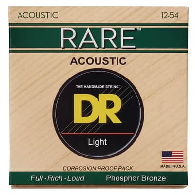 DR Strings RARE Bronze 12-54 Acoustic Guitar Strings image 1