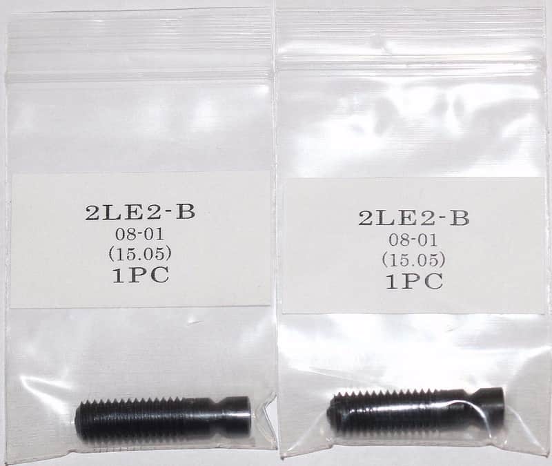 Ibanez 2LE2-B Locking Bridge Post Screw Stud Pair and Bar Edge Edge Pro Black image 1