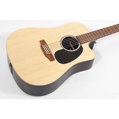 Martin X Series Brazilian HPL 12-String Dreadnought Acoustic-Electric Guitar Regular Natural image 3