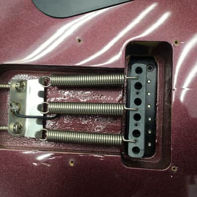 Aria Pro II VP-40 Lefty Dark Red Left handed superstrat with unique inlay image 4