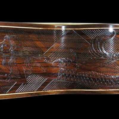 Blueberry Handmade Grand Concert Cutaway Guitar Mermaid image 7